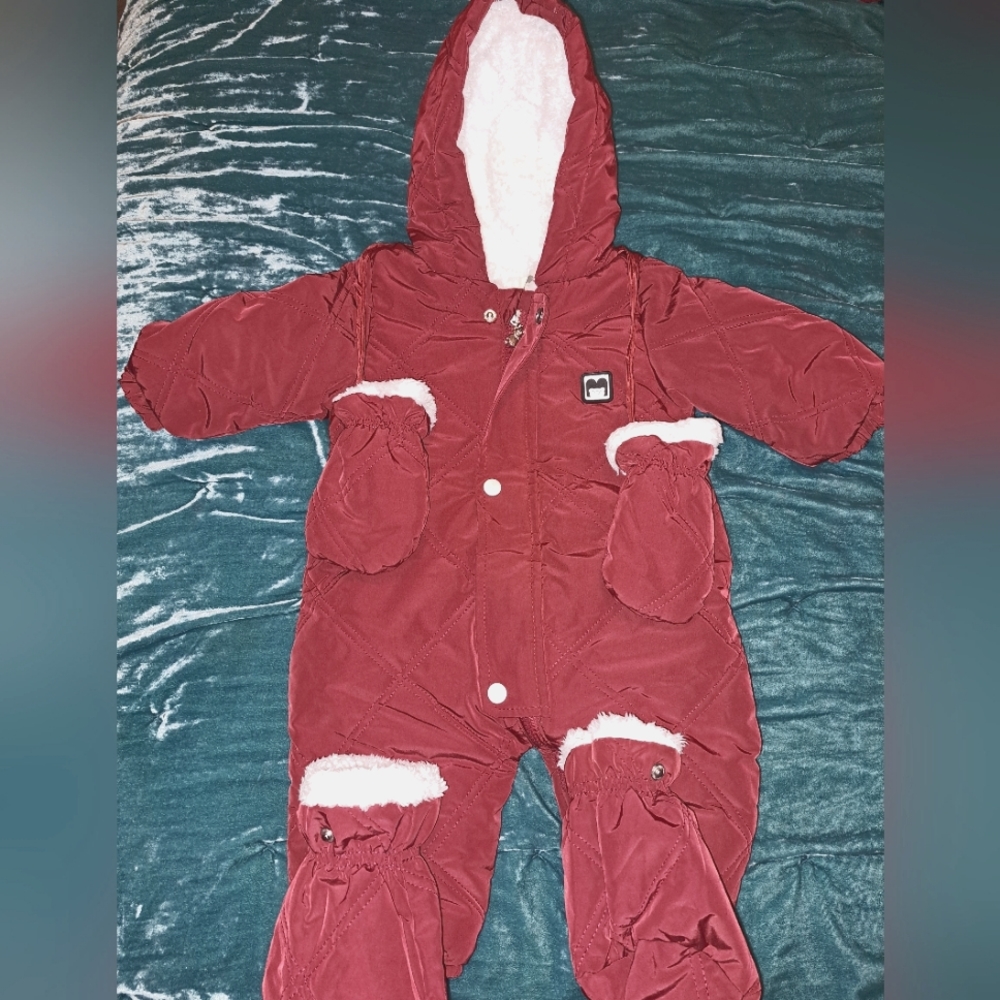 Mother’s BabyBear Winter Snowsuit Puffer Hoodie Romper